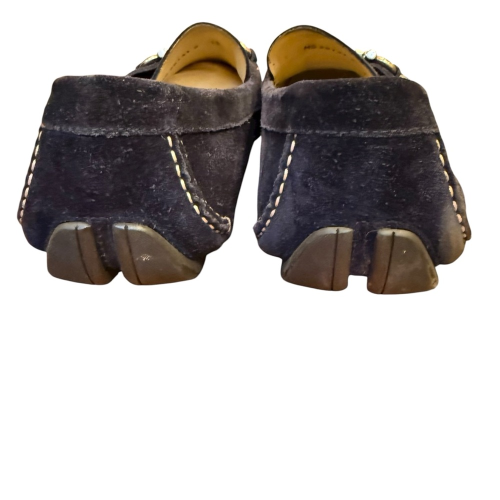Salvatore Ferragamo Men’s Parigi Navy Blue Suede Driving Loafers Sz 13 - Picture 4 of 13